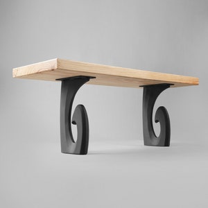 Coffee Table Legs, Bench Legs  (W11 x H16) Metal Table Legs, Narrow Bench Legs, ONLY Furniture Legs (set of 2 pcs) Flowyline Design 124 Luma