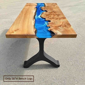 Coffee Table Legs (W15 x H16), Metal Bench Legs, End Table Legs, ONLY Furniture Legs (set of 2 pcs) Flowyline 101 wishbone