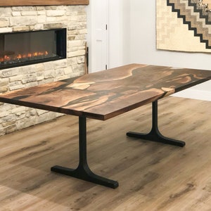 Table Legs (H28) (set 2 pcs) Desk Legs, Metal Table Legs for DIY Art Furniture Mid Century Modern, Dining Table, Flowyline 402 Wineglass