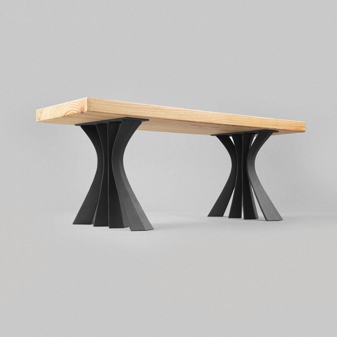 Bench Legs Metal Coffee Table Base 126 Akro W X H16 ONLY Etsy