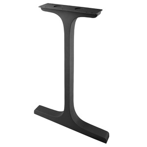 Metal Table Legs of FlowyLine - Good option for DIY easy furniture feet epoxy live edge top with steel. Product is Handmade with iron and powder coating - Free shipping Returns & exchanges , black pedestal curved industrial dining desk custom console