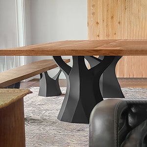 Table Legs, Desk Legs (H28") (Only ONE Leg) DIY Steel Furniture Legs, Metal Table Legs for Dining Table - Flowyline Design 413 Ramo