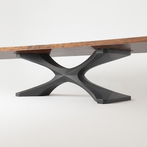 Table Base (71 x 28 x H28), 306 Xerxes Metal Handmade Desk Legs, Pedestal Table Base, Furniture Legs, Flowyline Design