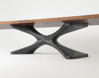 Table Base (71 x 28 x H28), 306 Xerxes Metal Handmade Desk Legs, Pedestal Table Base, Furniture Legs, Flowyline Design