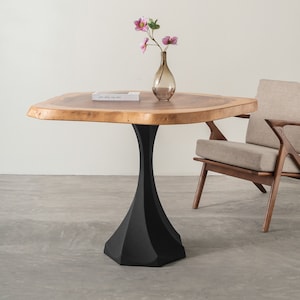 Table Base (16.26" x 16" x 28") | Metal Table Base for Desk, Round Table Base , Living, Dining Room Table 311S Lithe Flowyline