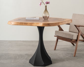 Table Base (16.26" x 16" x 28") | Metal Table Base for Desk, Round Table Base , Living, Dining Room Table 311S Lithe Flowyline