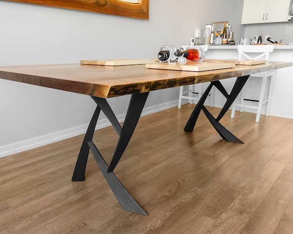 Table Legs w26x H28 set of 2 Pcs Table Legs Metal for Farmhouse, Dining,  Kitchen Furniture, Desk Legs Flowyline Design 411 Draco - Etsy