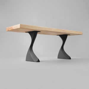 Bench Legs (H16) (set of 2 pcs) Modern Coffee Table Legs, Entryway Bench Legs, End Table Legs, Table Legs Metal | Flowyline Design 122 Botas
