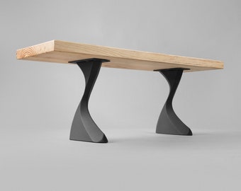 Bench Legs (H16) (set of 2 pcs) Modern Coffee Table Legs, Entryway Bench Legs, End Table Legs, Table Legs Metal | Flowyline Design 122 Botas