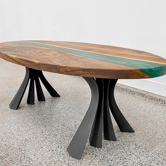 Patas de mesa de centro modernas H16, patas de mesa auxiliar, 126 Akro,  SÓLO patas de muebles juego de 2 piezas Diseño de acero Flowyline para  carpintería -  México