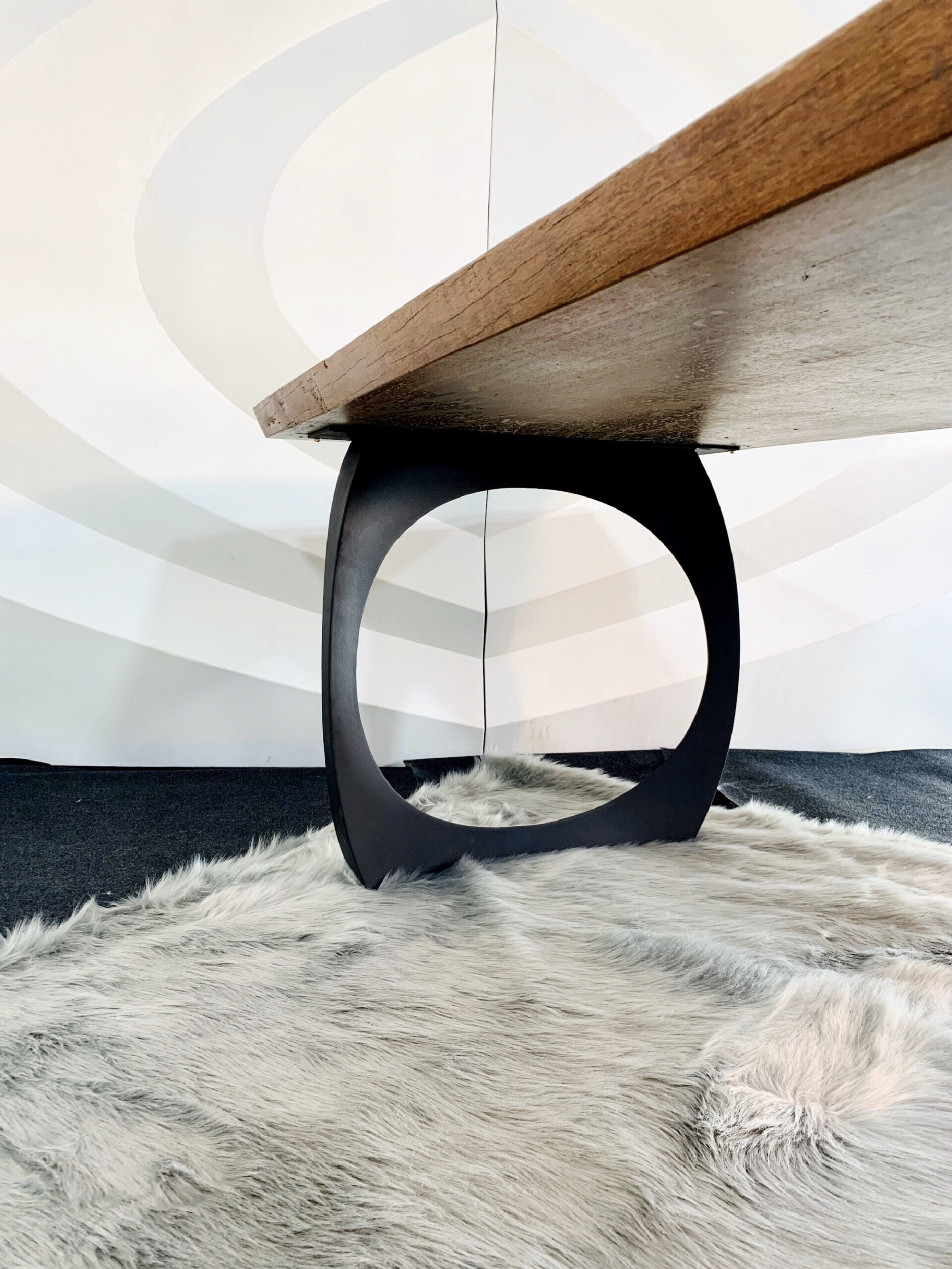 Handmade Metal Table Legs Epoxy Eiver Desk Base Set of 2 Etsy