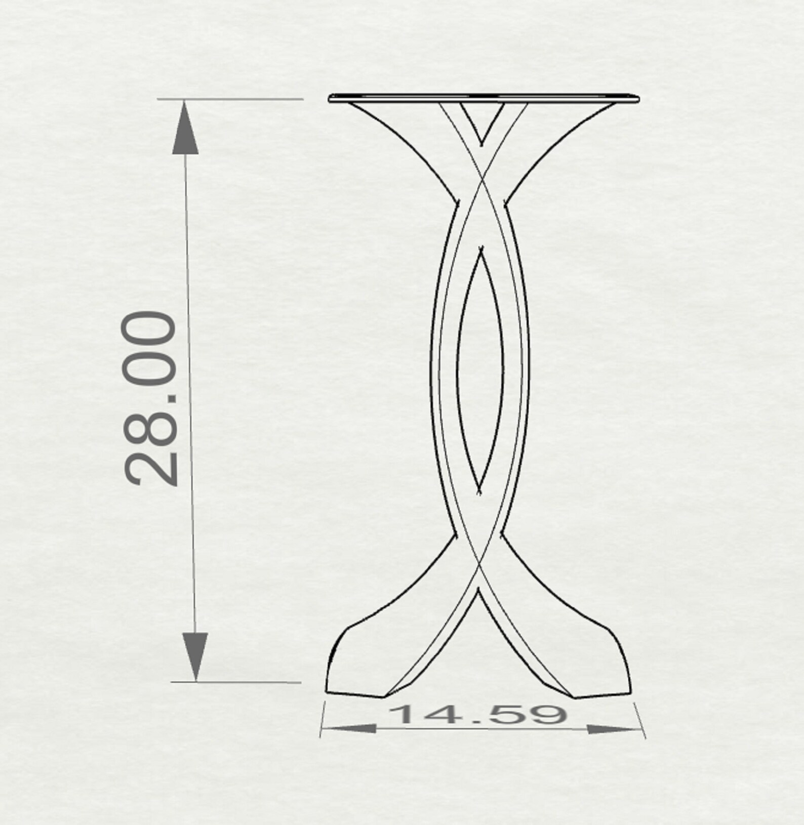 207 Curva Console Table Legs & Side Table Legs 28H Etsy