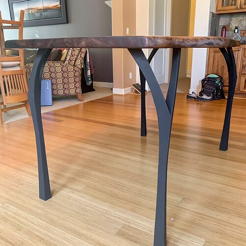 Iron Legs for Live Edge Metal Dining Table Legs set of 2. Etsy