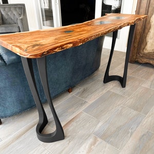 Counter Table Legs & Side Table Legs H34 Handmade Steel Bar Table Legs, set of 2 pcs Furniture Legs FLOWYLINE DESIGN 605 Uzar image 7