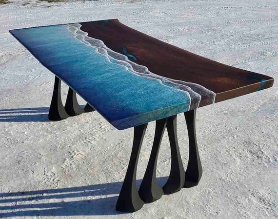 Desk Legs set of 2 Pcs DIY Steel Furniture H28 Table Legs for Desk, Dine  Table, Kitchen Table, Live Edge Top Flowyline Design 410 Radix -  Canada