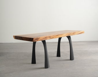 Bench Legs, Table Legs, Unique Coffee Table Legs (W13 x H16) DIY Steel legs FOR Woodworking (set of 2 pcs) Flowyline Design 116 Nura