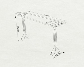 Custom 602 Curva 12.5"W - mounting plate 11.47"