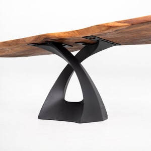 Table Base (24 x 16 x H28), 323 Tulipe, Kitchen and Dining Metal legs, Pedestal Table base, Mid Century Modern Furniture, Flowyline Design