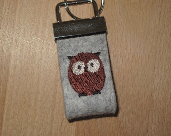 small owl eagle owl bird baby lucky charm encouragement child felt pendant wool felt key ring copper school enrollment gift pin button