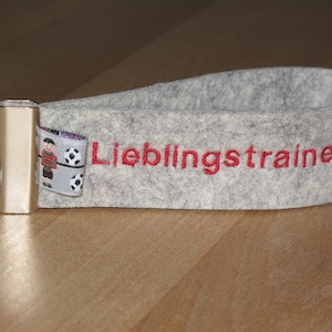 Lieblingstrainer Wollfilz Schlüsselband Trainer Trainerin Fußball Handball Ball Sport Tasche Anhänger Glücksbringer Mutmacher Geschenk Mann