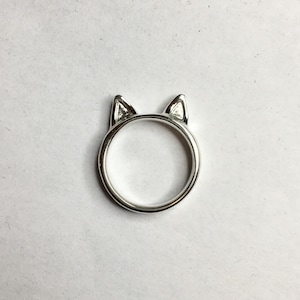 Cat ears ring silver 925