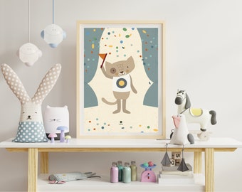 Poster, children's room picture, print, circus cat