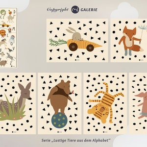 ABC Poster, Animal Alphabet DINA 3, ABC Children's Room Picture, Print, Animal Alphabet, Letters, Kindergarten image 6