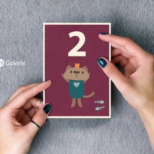 Cartão postal número dois, aprenda os números de 1 a 10