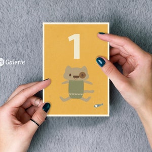 Postal número uno, aprende los números 1-10