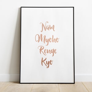 MANTRA ART PRINTS - Nam Myoho Renge Kyo - Buddhism Wall Art - Buddha Poster - Mantra Printable - Nichiren Daishonin Decor - Buddha Prints