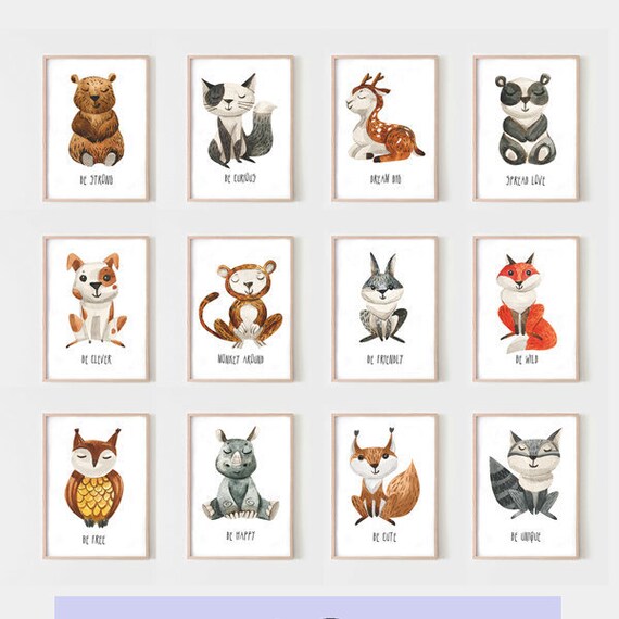 baby room animal prints