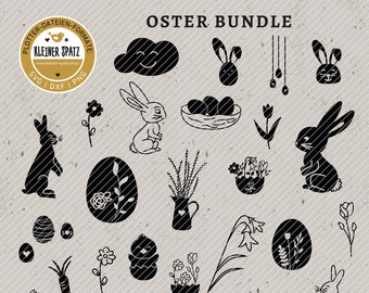 PLOTTERDATEI OSTER BUNDLE | Ostern | Osterhasen | Plotten | Svg | dxf | png