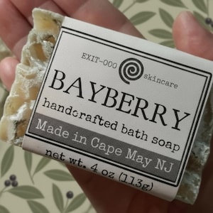 Bayberry Soap: Cold Processed with Olive Oil, 4 oz