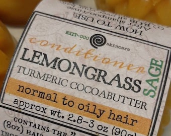Hair: Lemongrass Sage & Turmeric Solid Hair Conditioner Bar