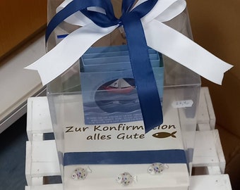 Geschenkbox zur Konfirmation mit Tunnelkarte