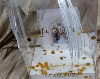 Geschenkbox zur Hochzeit Mr und Mrs