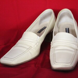 Mens white leather pumps deals