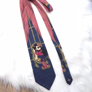 Vintage Disney Mickey Mouse Silk Tie | Atlas Design | Made in Italy | 90s Cartoon Neckwear