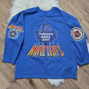 Vintage CCM Toronto Maple Leafs Mesh Jersey – Rare 80s/90s Colorful Design – Size G/L