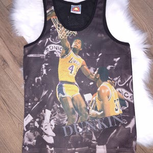 Vintage 90s Bermuda Triangle Dunkin Lakers Tank Top | Size L | Rare Basketball Fan Jersey | Made in Taiwan