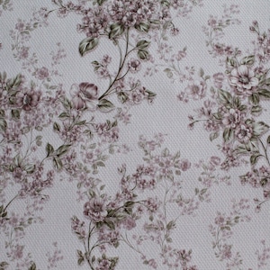 Carta da parati retrò con stampa floreale rosa, venduta tagliata su misura, colore lucido
