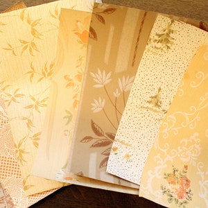 Papel pintado vintage floral A4 restos de 8 hojas de papel pintado antiguo para álbumes de recortes, pintura, elaboración