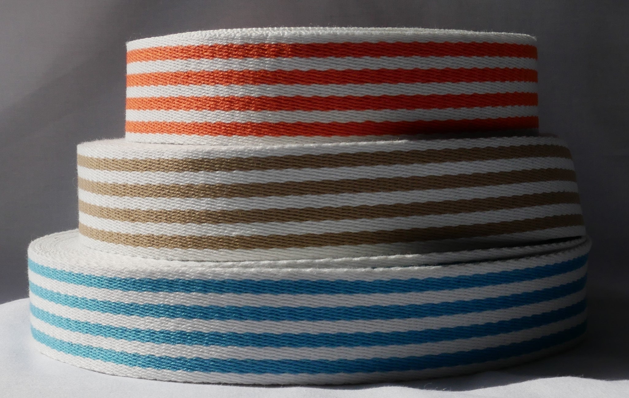 Striped Cotton tape for tote bag handles Etsy