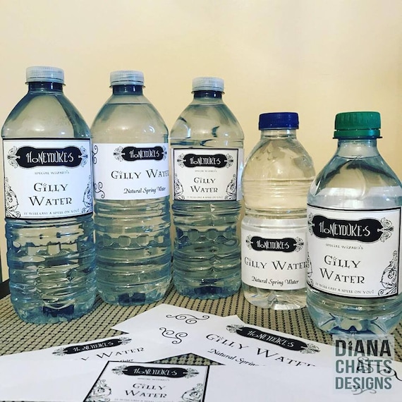 Printable Honeydukes Gilly Water Bottle Labels 