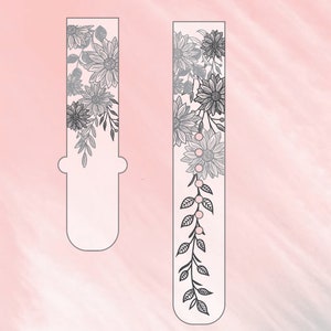 Watch Band FILE engraved apple watch band Fall Floral Apple Watch Band File