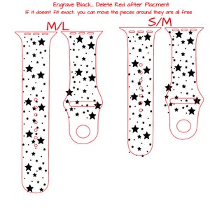 Watch Band FILE engraved apple watch band Star band