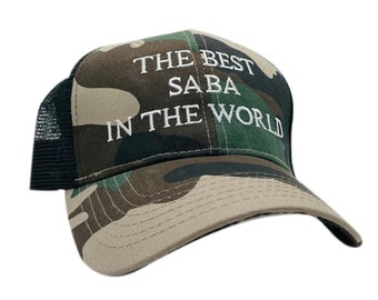 Best Saba Hat - Novelty Baseball Cap for the Best Grandpa in the World - Jewish Novelty Gift Idea