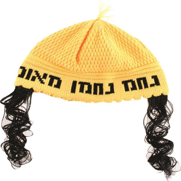 Fun Kippah With Peyot "nachman" 24 Cm for purim