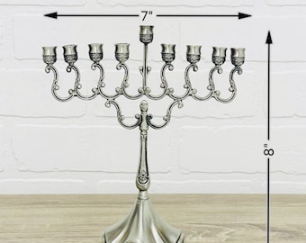 Italian Style Menorah - Available in Silver - Perfect design for your Hannukah holiday