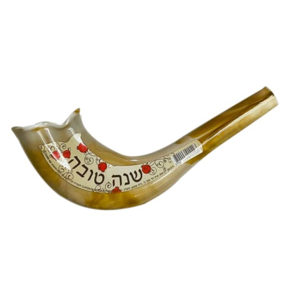 Pomegranate Shofar - Child Size 7" Plastic Ram Style Horn for Jewish Holidays - Rosh Hashana Gift for Kids